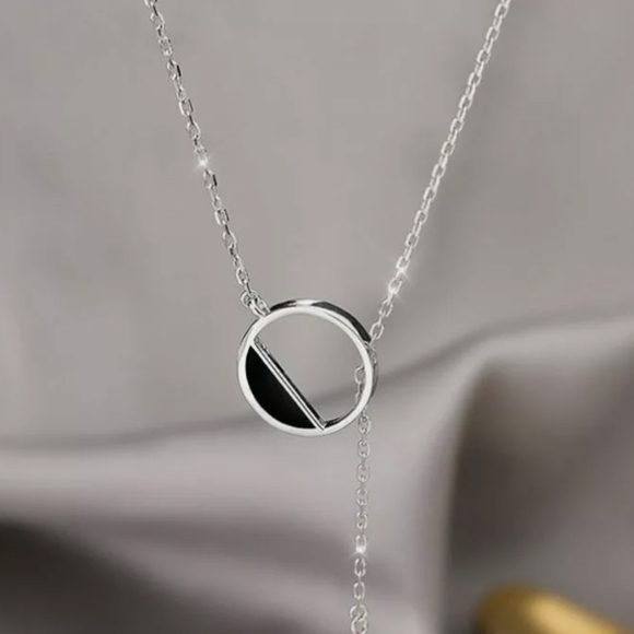 Silver Long Round Strip Tassel Pendant Necklace Clavicle Women Chain - Picture 4 of 7